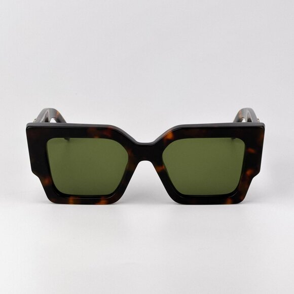 Off-White CATALINA Women Sunglasses Havana Square Green | Model OERI128 6055 - Picture 1 of 11